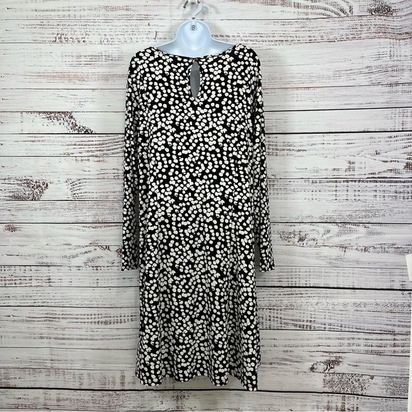 Ellos Black Geometric Print 3/4 Sleeve Shift Dress NWOT - Picture 7 of 14